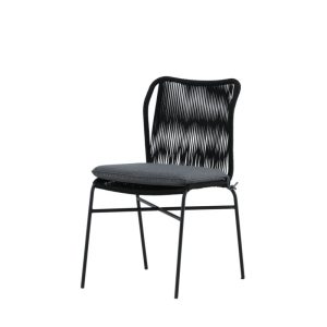 Matstol Utomhus – Venture Home Julian 4-pack Svart inkl. dynor