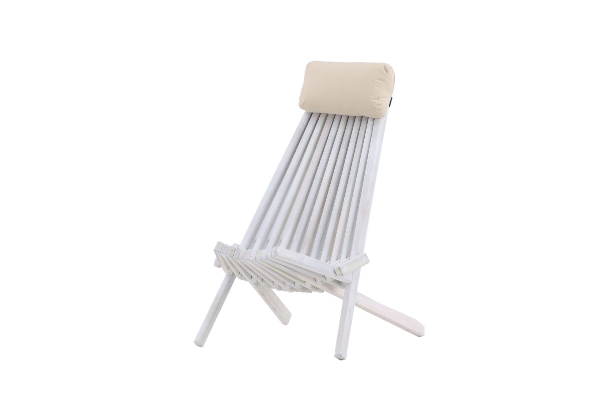 Loungestol Utomhus – Venture Home Asta Vit/Beige inkl. nackkudde