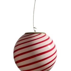 Murano Klotlampa Medium Röd Swirl