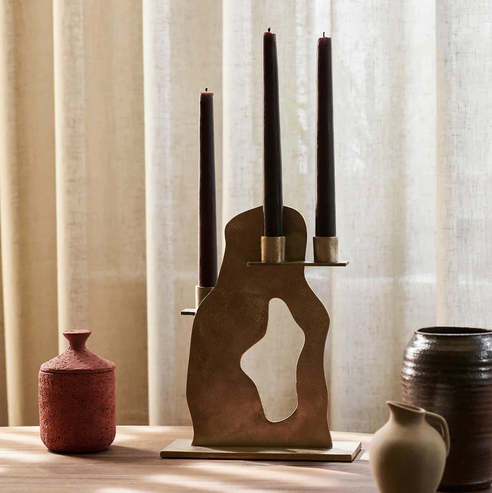 Erode Candle Holder - Brass - Bild 3