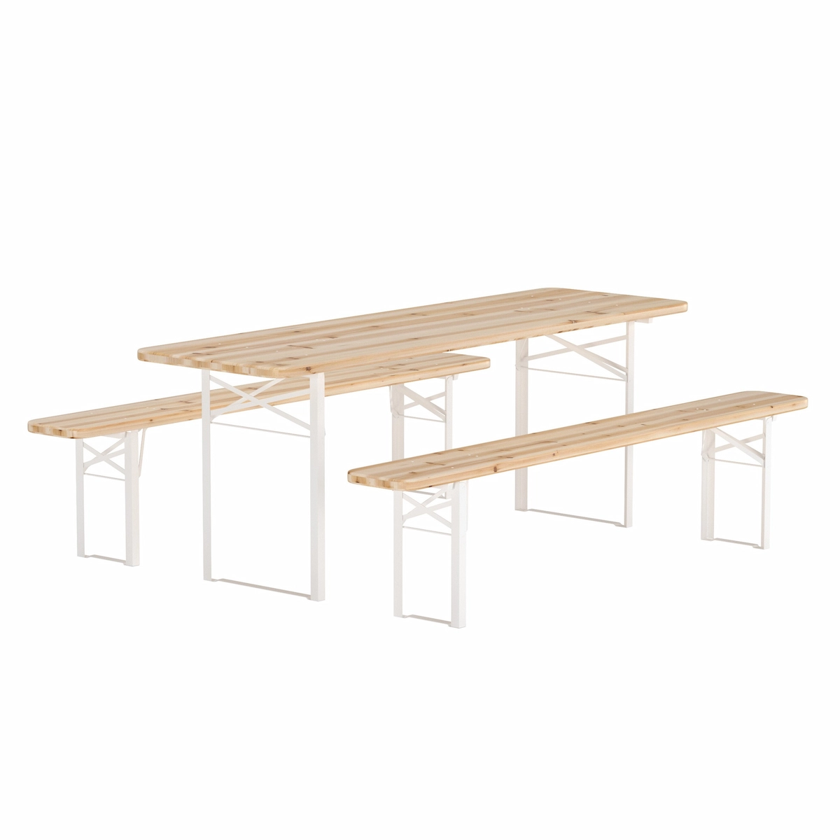 Matgrupp Utomhus – Venture Home Guiness Matbord 60×200 Natur + 2 Bänkar 200 Natur - Bild 2