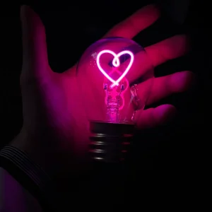 Portabel Glödlampa Slarvigt Hjärta
