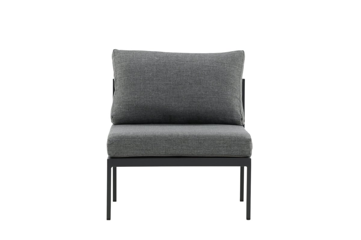 Mittdel Modulsoffa Utomhus – Venture Home Copacabana Svart/Grå inkl. dynor - Bild 3