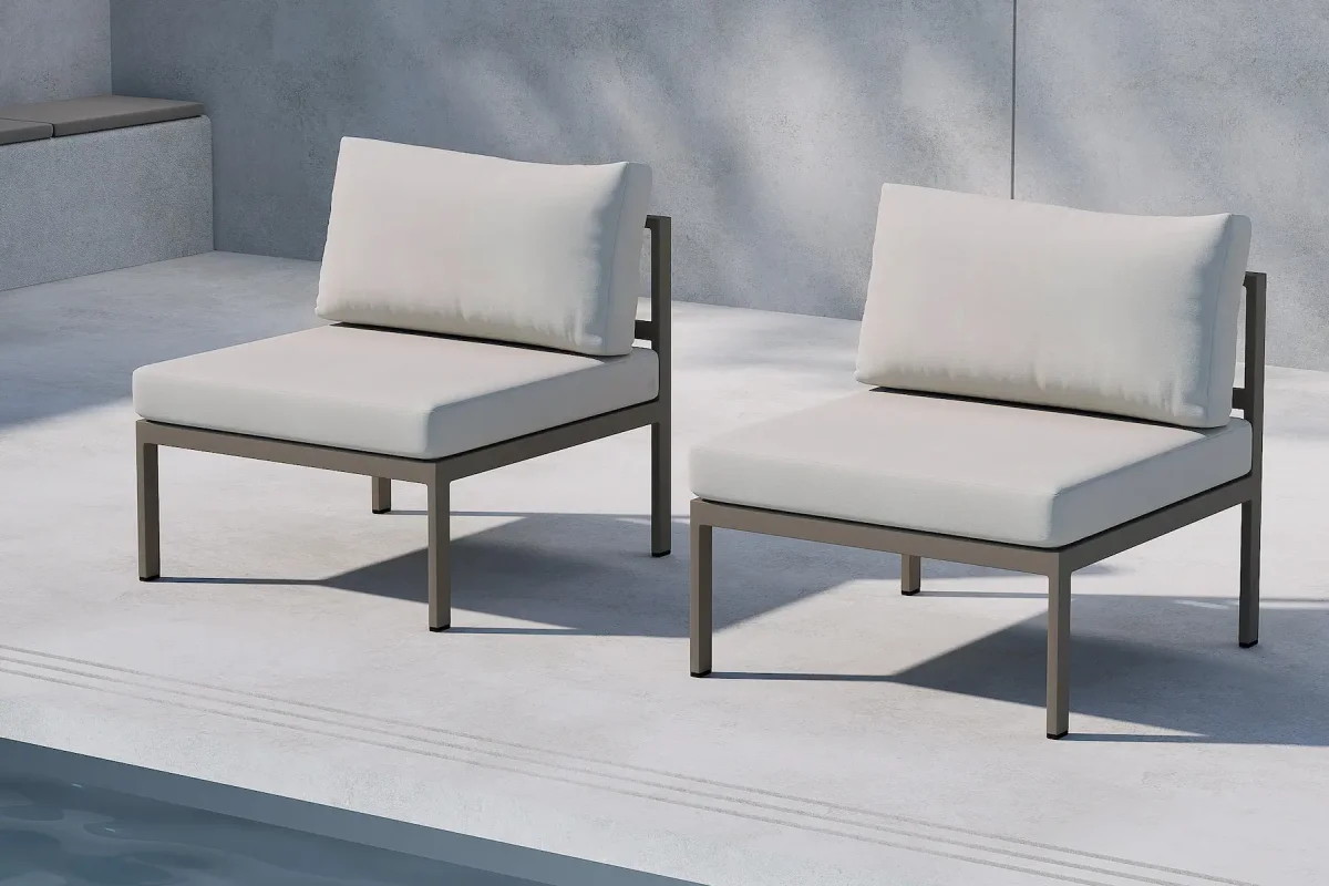 Mittdel Modulsoffa Utomhus – Venture Home Copacabana Brun/Beige inkl. dynor - Bild 9
