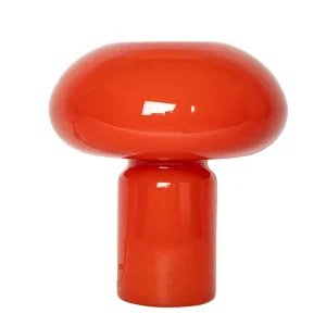 Bordslampa i Glas Röd