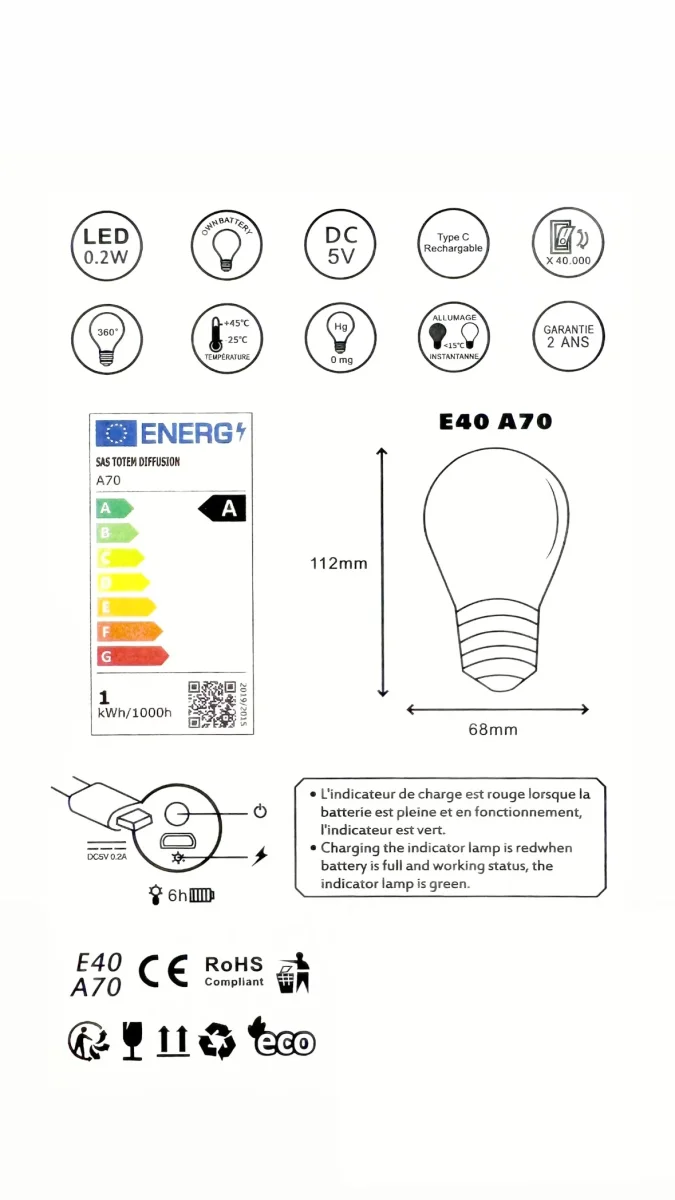 Portabel Glödlampa Hjärta - Bild 5