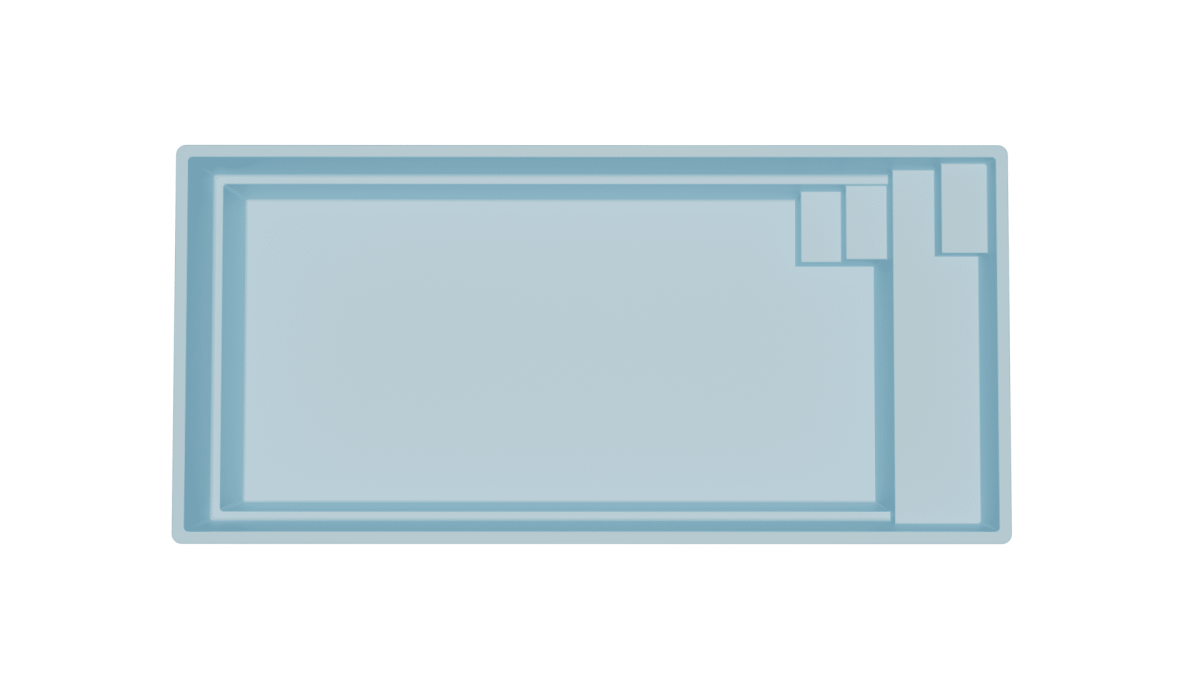 Glasfiberpool Europool Farris 650 6,5 x 3,2 x 1,50m