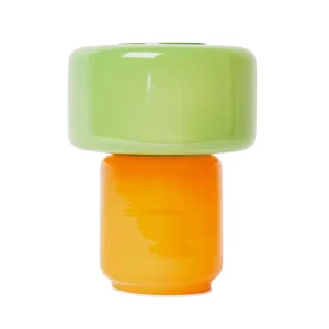 Portabel lampa i glas Grön/Orange