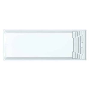 Glasfiberpool Polyfaser Kos Mått: 10,50 x 4,00 x 1,50 m