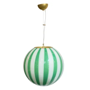 Murano Klotlampa Large Grön Stripe