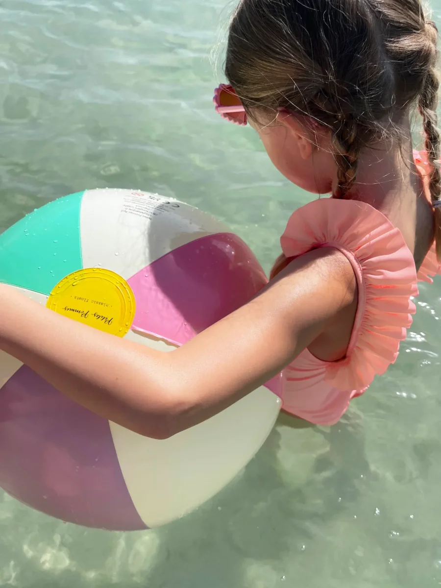 Petites Pommes Otto Beach Ball 45cm Menthe/Violet/Bubblegum - Bild 5