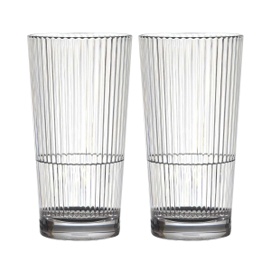 Ölglas Plast Stripe HB 40cl 2-pack