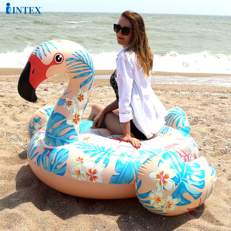 Uppblåsbart Baddjur Intex Tropical Flamingo Ride-On - Bild 6