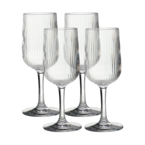 Vinglas Plast Stripe Vin 30cl 4-pack