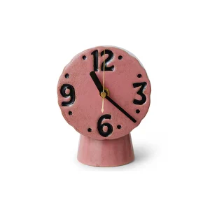 Retro Keramikklocka Rosa