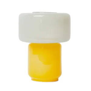 Portabel lampa i glas Gul/Mint