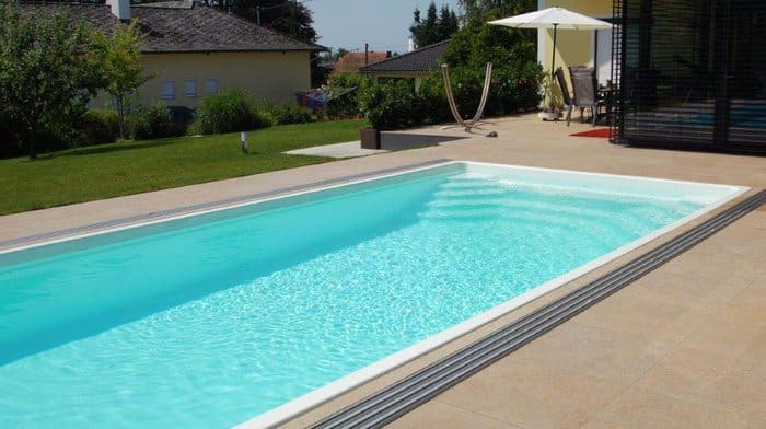 Glasfiberpool Polyfaser Capri Mått: 9,00 x 3,77 x 1,50 m - Bild 3