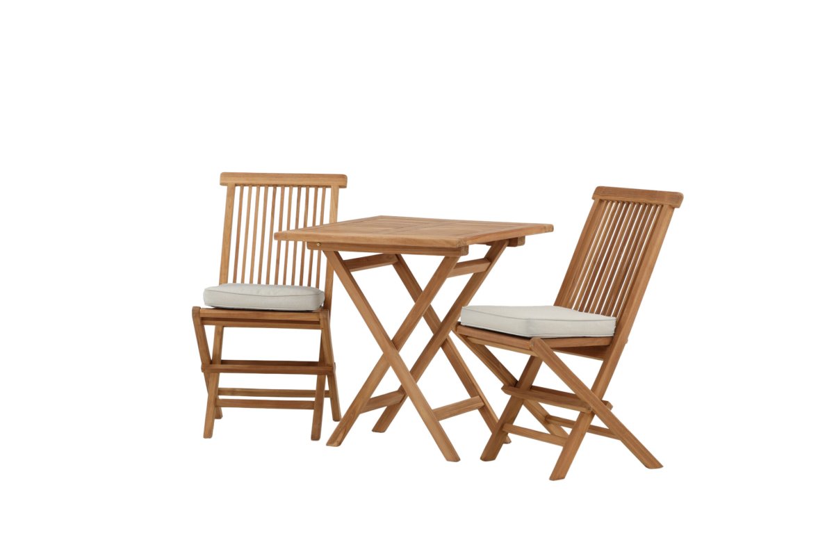 Matgrupp Utomhus – Venture Home Kenya Matbord 70×70 Natur + 6 Kenya Matstolar Natur - Bild 2