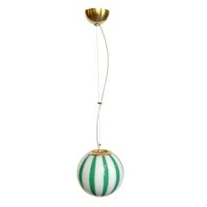 Murano Klotlampa Small Grön Stripe