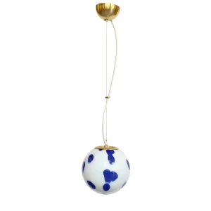Murano Klotlampa Small Blå Polka Dot