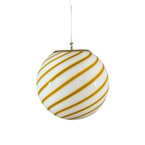 Murano Klotlampa Medium Senapsgul Swirl