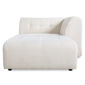 vint couch: element right divan, boucle, cream