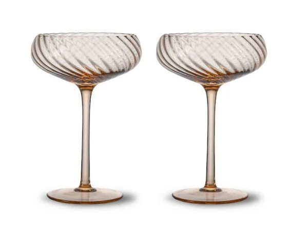 Champagne saucer Opacity 2pcs/set Peach - Bild 2