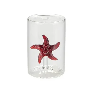 Saltkar Atlantis Starfish red glass