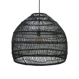 Pendellampa Wicker ball black M